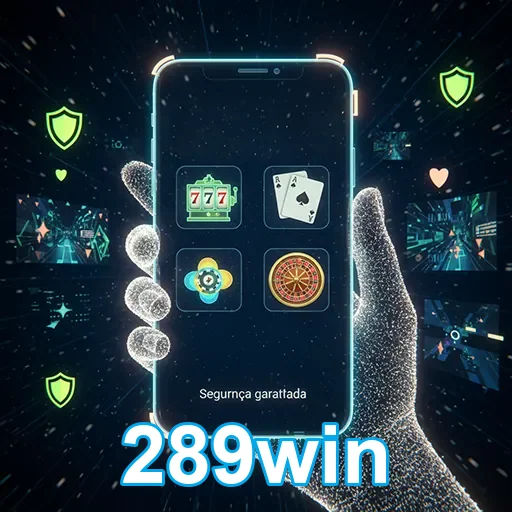 Imagem de um celular com tela de cassino rápido no 289win